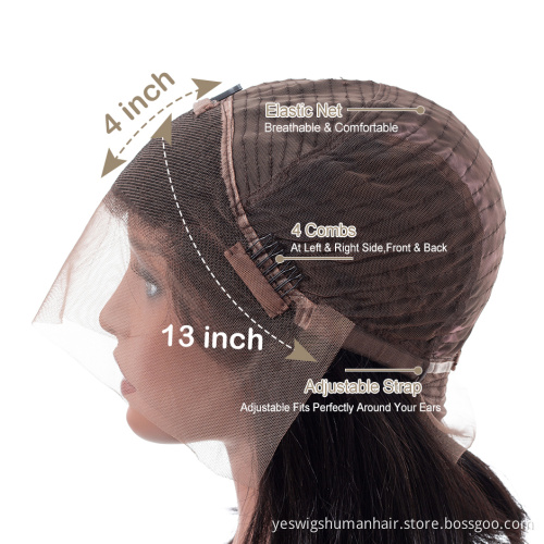 Wholesale 13X4 Swiss Lace Front Wig Raw Virgin Cuticle Aligned Kinky Curly Lace Front Human Hair Wig Can Be Customized In Stock